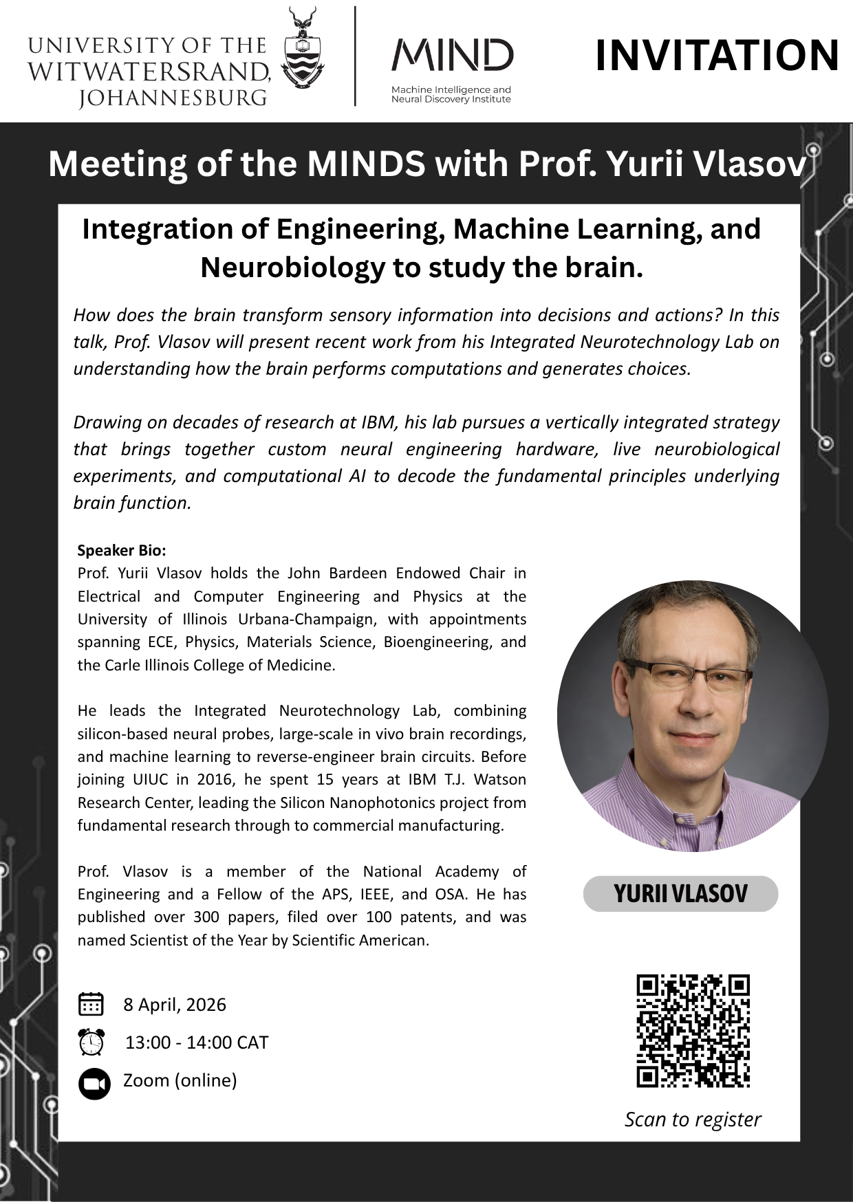 Meeting of the MINDS with Prof. Yurii Vlasov
